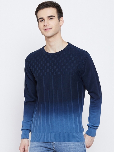 

Crimsoune Club Men Blue Printed Pullover