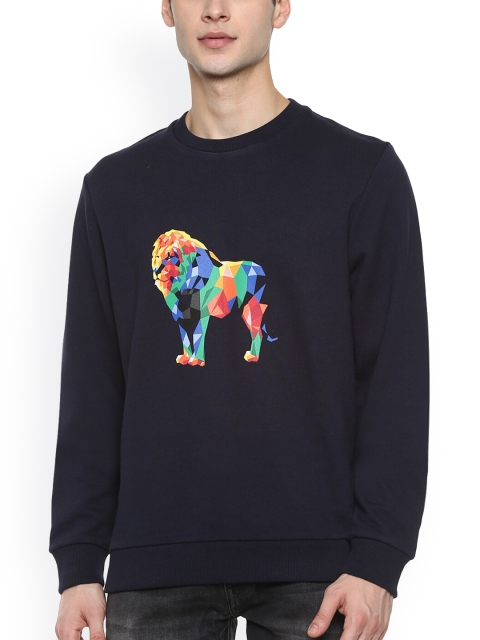 

HACKETT LONDON Men Navy Blue Printed Sweatshirt