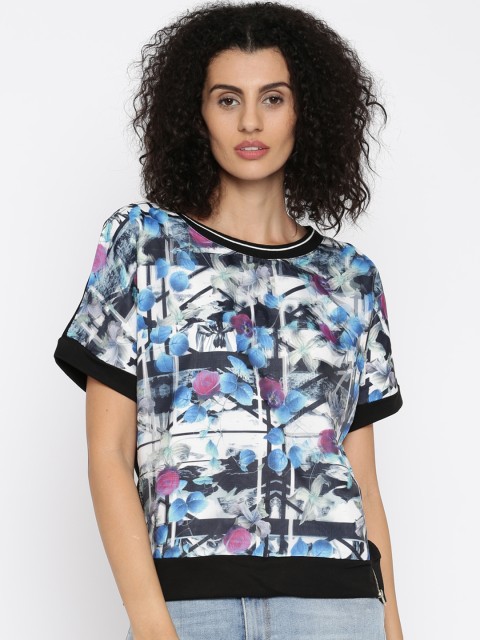 

Jealous 21 Women Black Floral Print Top