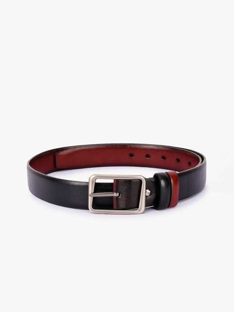 

BuckleUp Men Maroon Textured Leather Formal Belt