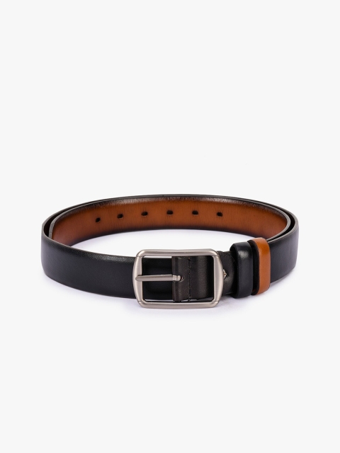 

BuckleUp Men Tan & Black Textured Leather Formal Reversible Belt