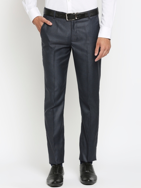 

Solemio Men Grey Slim Fit Formal Trousers