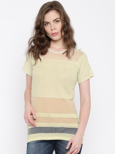 

Jealous 21 Women Off-White Sheer Top