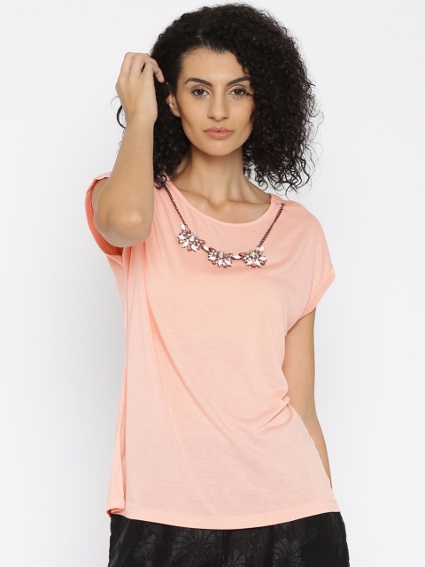 

Jealous 21 Women Pink Solid Top