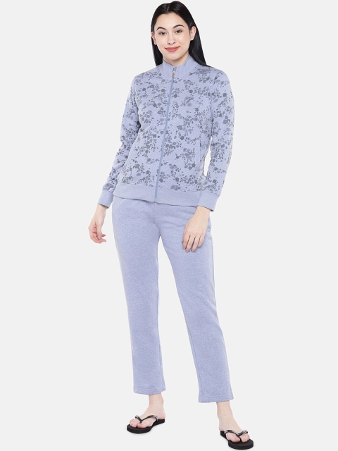

Sweet Dreams Women Purple & Grey Printed Night suit