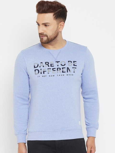 

Crimsoune Club Men Blue Printed Sweatshirt