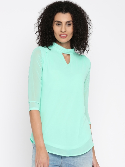 

Jealous 21 Women Green Sheer Top