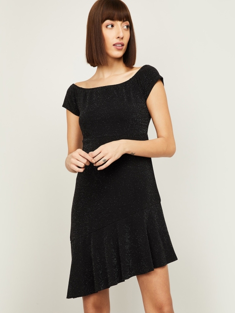 

CODE by Lifestyle Women Black Drop-Waist Dress