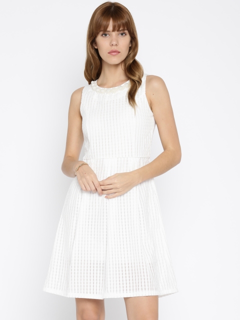 

Jealous 21 Women White Fit & Flare Dress