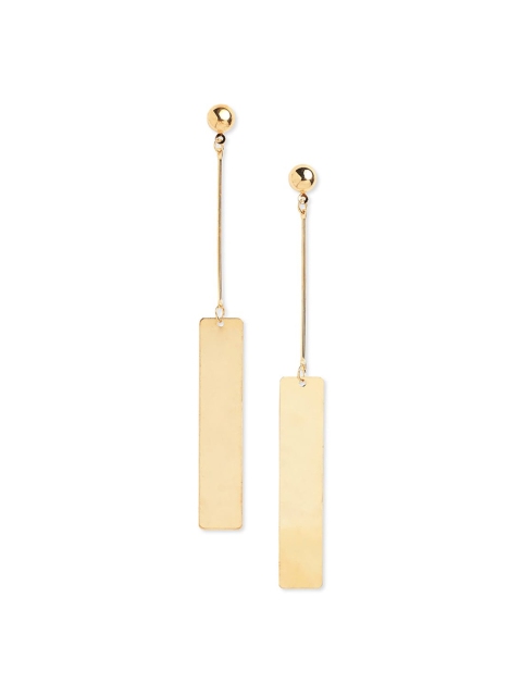 

Blisscovered Gold-Toned Contemporary Drop Earrings
