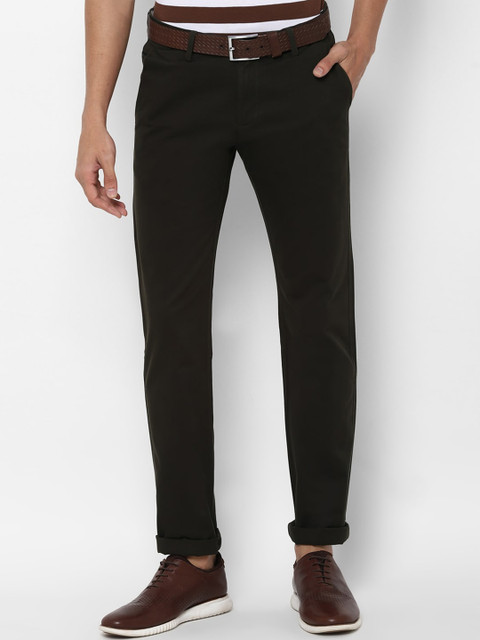 

Allen Solly Men Black Slim Fit Trousers