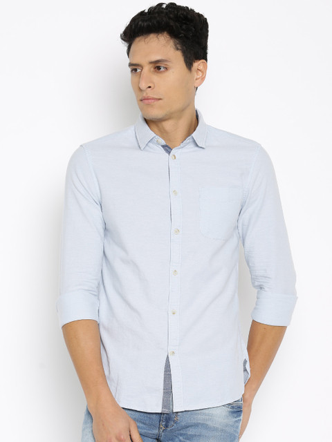 

Jack & Jones Men Blue Slim Fit Solid Casual Shirt