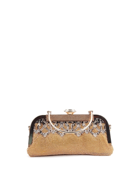 

ODETTE Gold-Toned & Black Embellished Purse Clutch