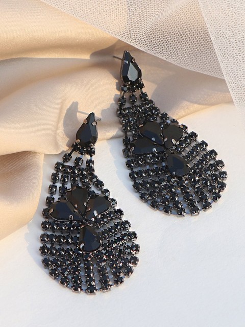 

JOKER & WITCH Black Contemporary Drop Earrings