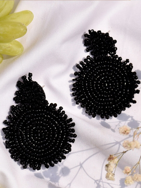 

JOKER & WITCH Black Contemporary Drop Earrings