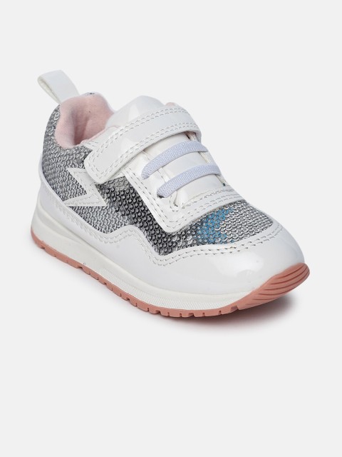 

shoexpress Girls White Walking Non-Marking Shoes