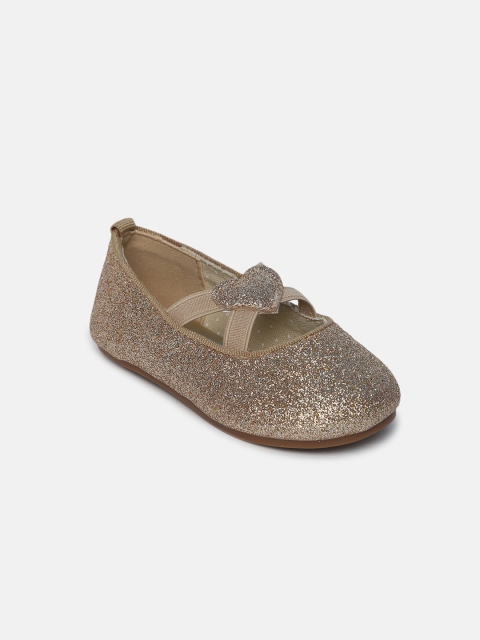 

shoexpress Girls Gold-Toned Ballerinas Flats