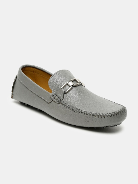 

Teakwood Leathers Men Grey Genuine Leather Formal Loafers