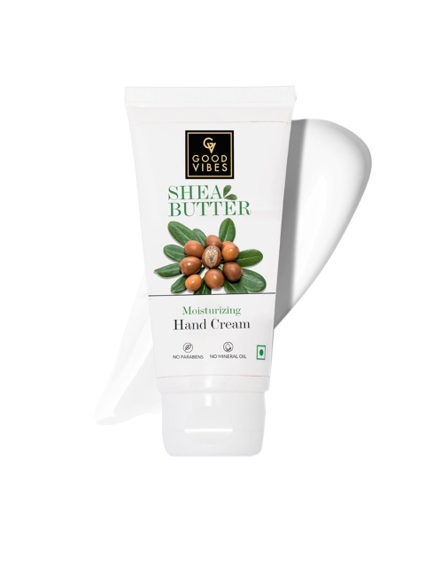 

Good Vibes Shea Butter Moisturizing Hand Cream (50 gms), Transparent