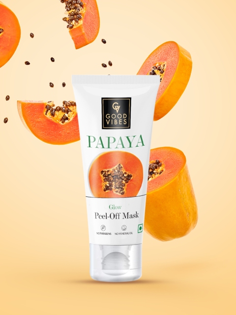 

Good Vibes Papaya Glow Peel Off Mask (50 g), Transparent