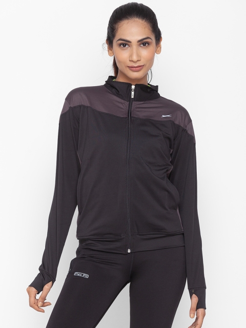 

Black Panther Women Grey Colourblocked Lightweight Sporty Jacket