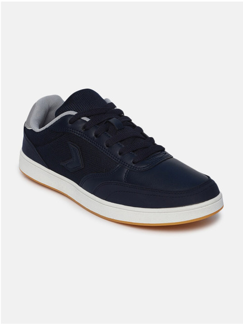 

shoexpress Men Blue Textile Walking Lace Up Shoes