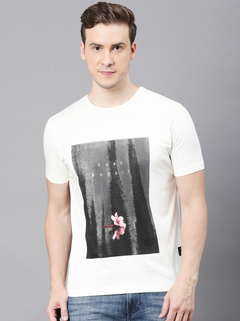 

RARE RABBIT Men Yellow Printed T-shirt