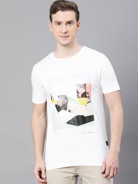 

RARE RABBIT Men White Printed T-shirt