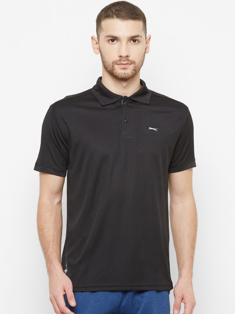 

Black Panther Men Black Polo Collar T-shirt