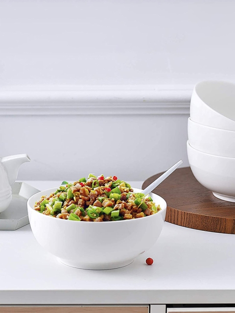 

Ariane Set Of 4 White Solid Bowls