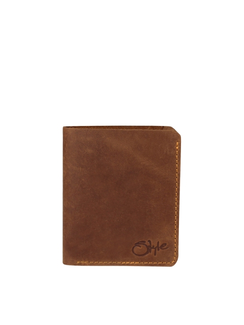 

Style SHOES Men Tan Solid Two Fold Wallet