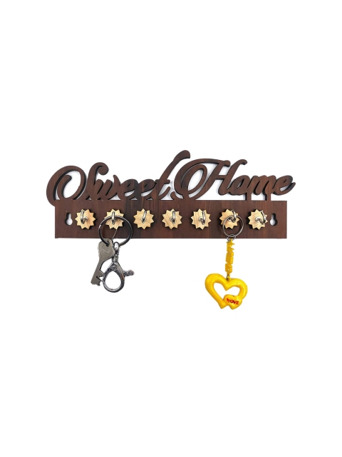 

WENS Brown Sweet Home Wooden 7 Hooks Key Holder