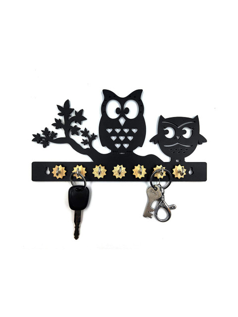 

WENS Black Sweet Home Wooden 7 Hooks Key Holder