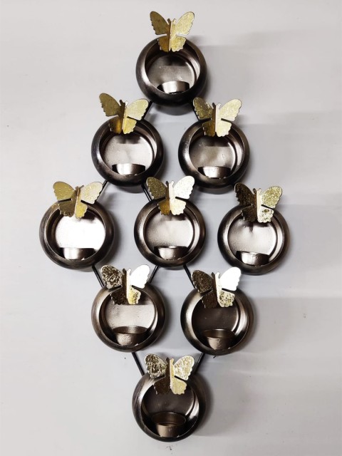 

WENS Copper-Toned Butterfly Antique Finish Wall Tea Light Holder