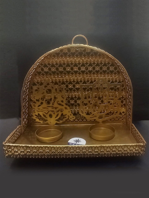 

WENS Gold-Toned Laxmi Ganesha Diwali Shadow Diya