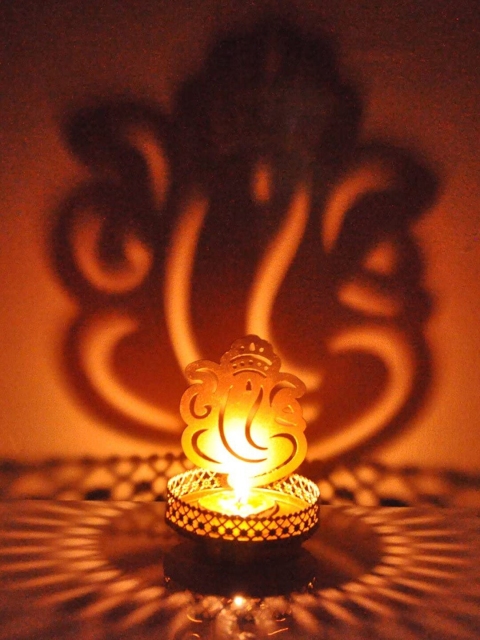 

WENS Set Of 2 Gold-Toned Lord Ganesha Tea Light Holders