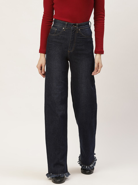 

Malachi Women Blue Flared High-Rise Light Fade Stretchable Jeans