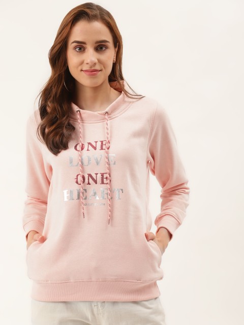 

Duke Women Pink Printed Sweatshirt with Sequinned Detail
