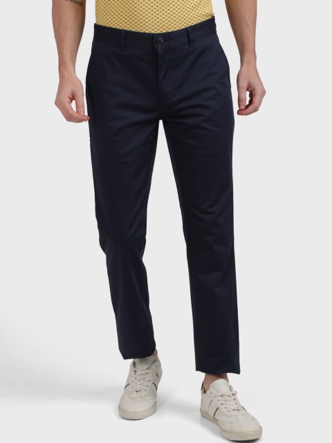 

ColorPlus Men Blue Mid-Rise Regular Fit Trousers