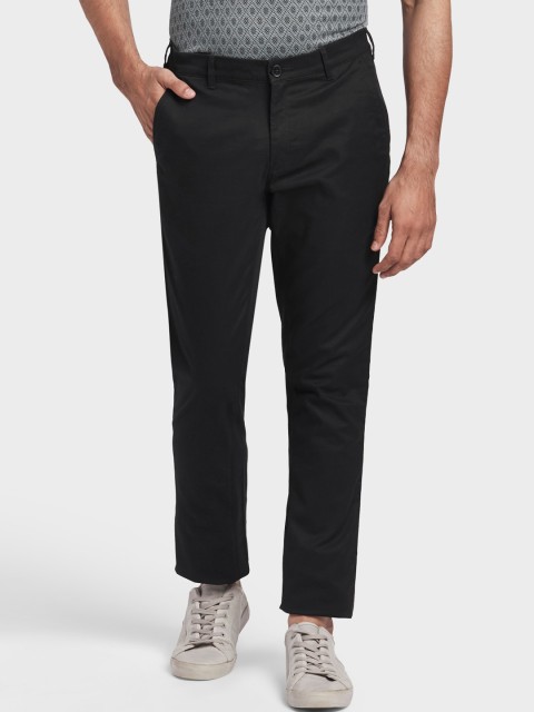 

ColorPlus Men Black Solid Trousers