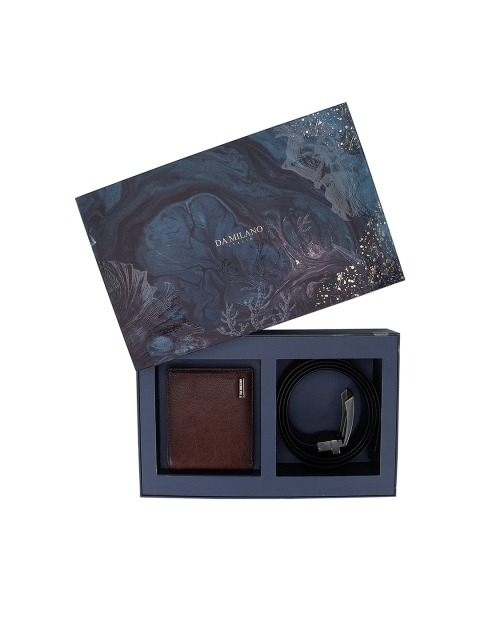 

Da Milano Men Brown & Black Leather Accessory Gift Set