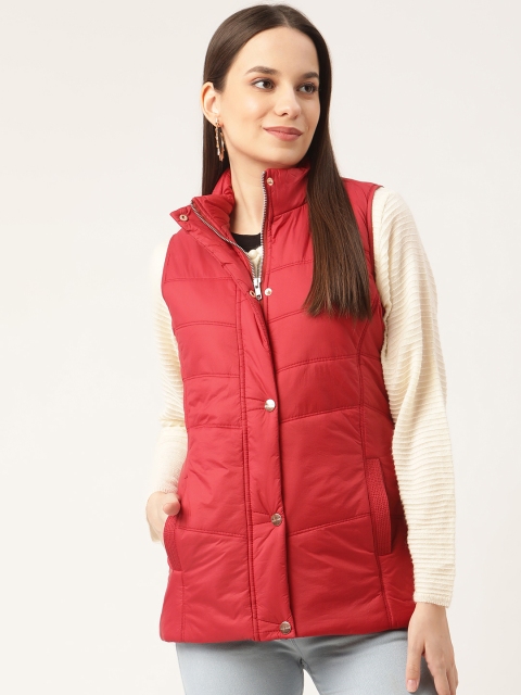 

Duke Women Red Solid Padded Jacket