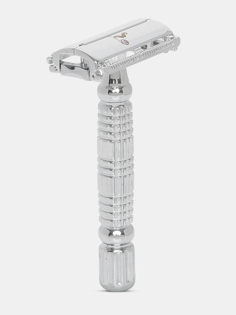 

MAN ESSENTIALS Men Classic Chrome Shave Daddy Series Butterfly Safety Razor, Silver