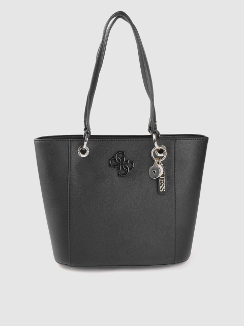 

GUESS Women Black Solid Shoulder Bag with Detachable Keychain