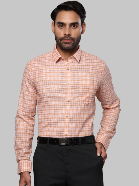

Next Look Men Orange Opaque Checked Casual Shirt