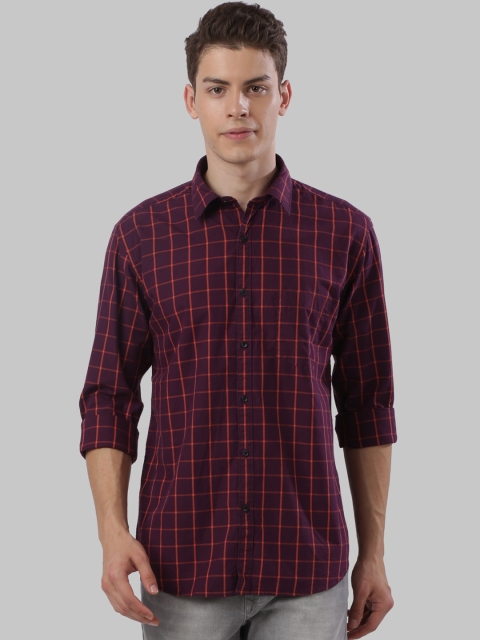 

Next Look Men Brown Opaque Checked Casual Shirt