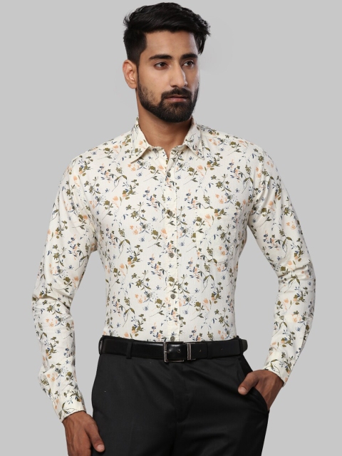 

Next Look Men Yellow Floral Opaque Printed Formal Shirt