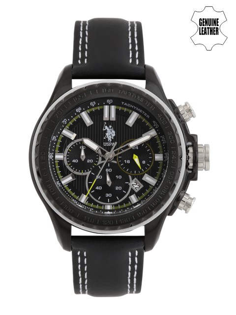 

U.S. Polo Assn. Men Black Chronograph Watch USAT0103