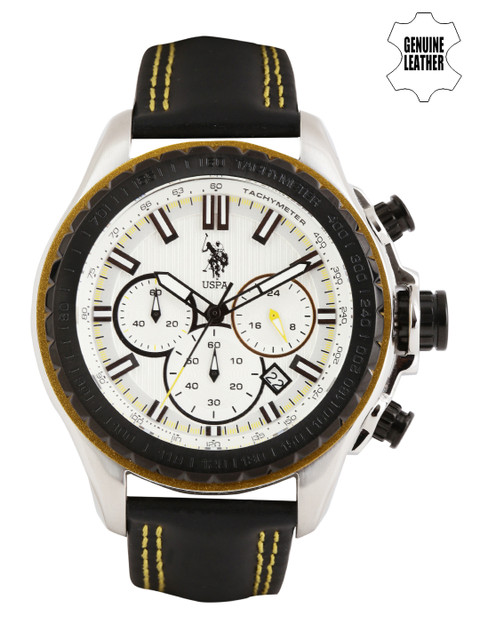 

U.S. Polo Assn. Men Silver-Toned Chronograph Watch USAT0104