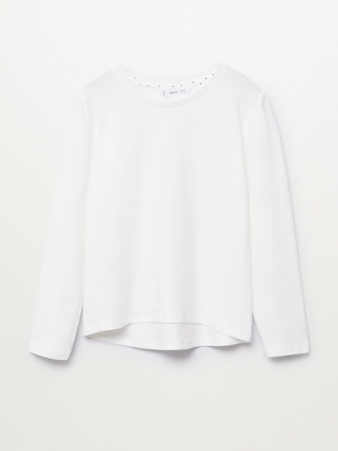 

Mango Kids Girls White Cotton T-shirt